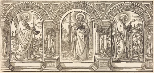 Christ and His Disciples I by Martin Schongauer, print, 1500-1599