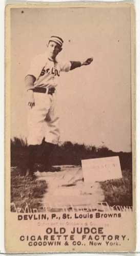 James H. "Jim" Devlin, Pitcher, St. Louis Browns, from the Old Judge series (N172) for Old Judge Cigarettes by Goodwin & Company, photograph, 1888