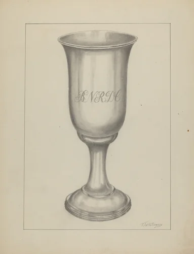 Silver Chalice by Thomas Holloway, index of american design, 1935-1942