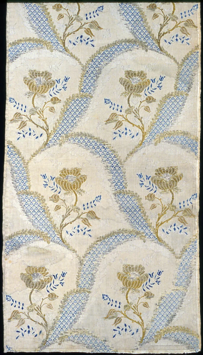 Panel (Intended as Dress Fabric) by France, Lyon, textile, 1760-1769