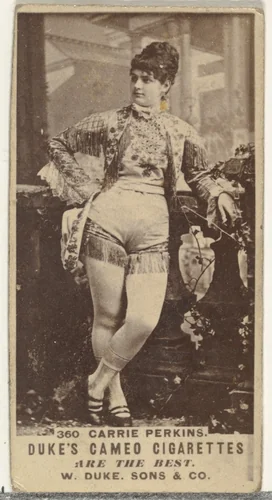 Card Number 360, Carrie Perkins, from the Actors and Actresses series (N145-5) issued by Duke Sons & Co. to promote Cameo Cigarettes by W. Duke, Sons & Co., photograph, 1880-1889