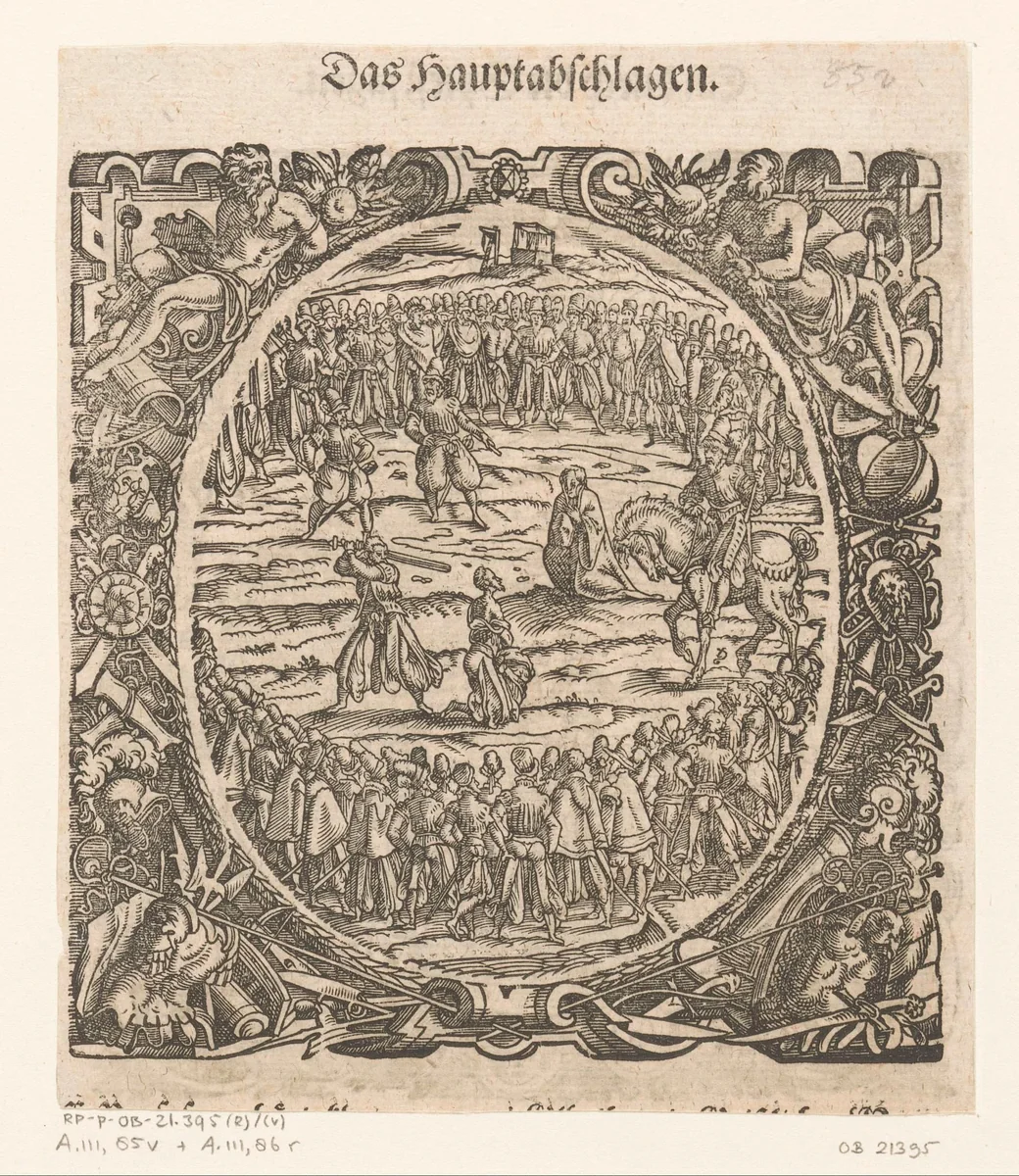 Onthoofding by Jost Amman, print, 1573