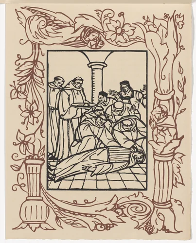 Plate (page 299) from Les Petites Fleurs de St. François (The Little Flowers of St. Francis) by Émile Bernard, illustrated book, 1928