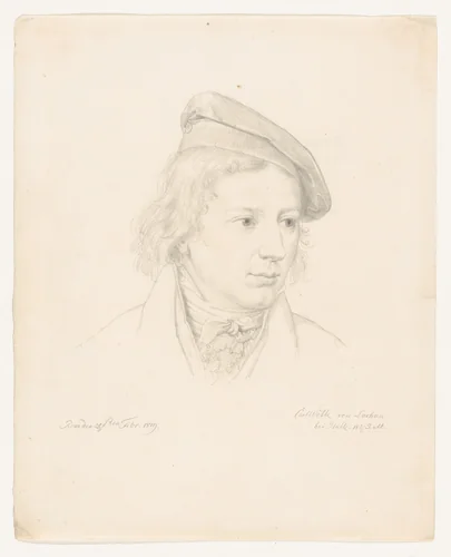 Portrait of Johann Heinrich Friedrich Carl Witte by Samuel Amsler, drawing, 1819