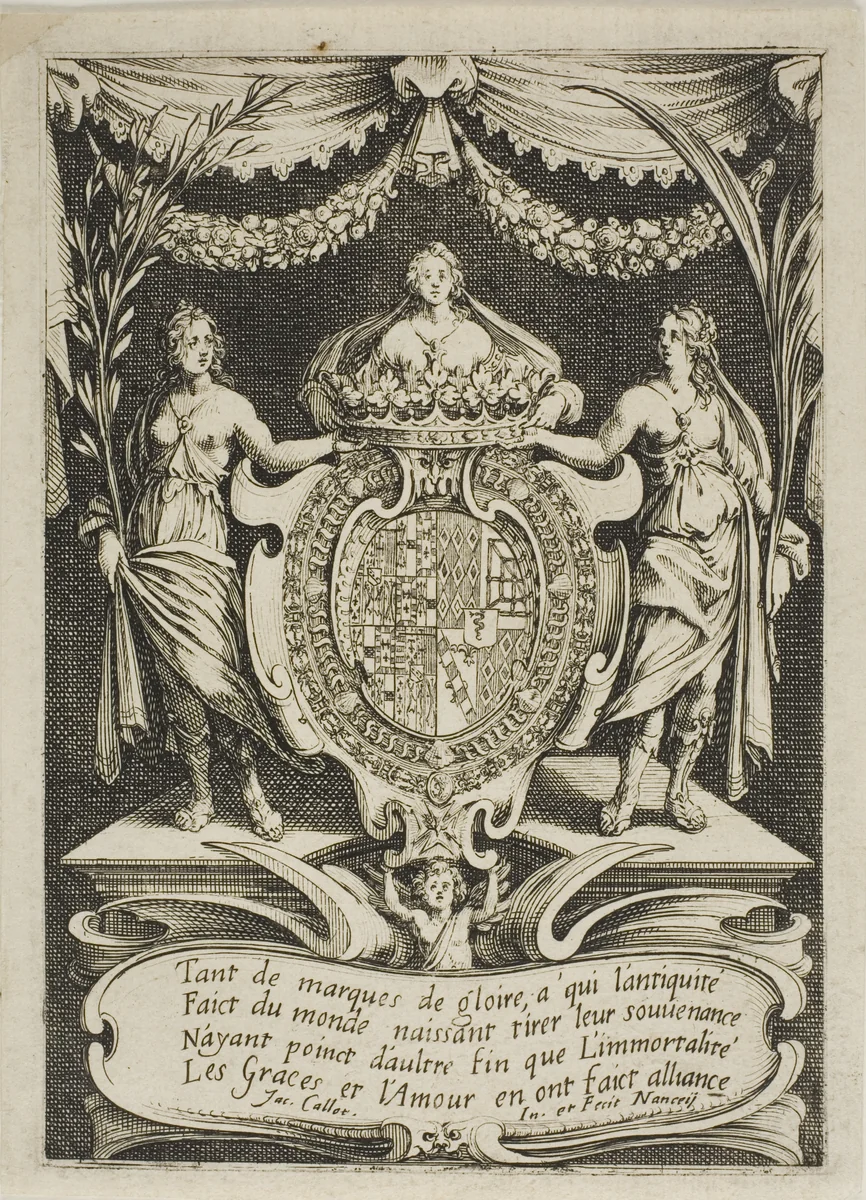 Title Page, from Combat at the Barrier by Jacques Callot, print, 1627