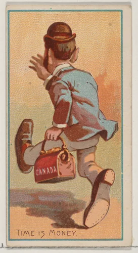 Time is Money, from the Jokes series (N87) for Duke brand cigarettes by W. Duke, Sons & Co., print, 1890