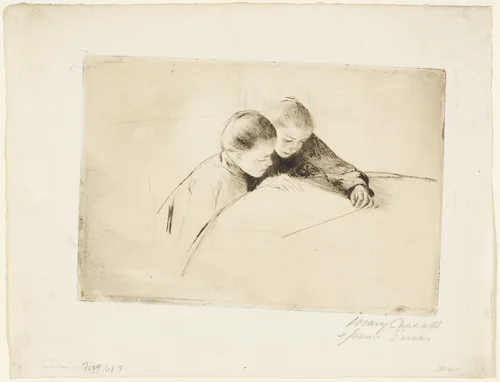The Map by Mary Cassatt, print, 1890