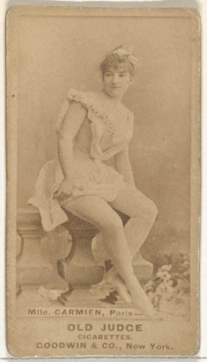 Mlle. Carmen, Paris, from the Actors and Actresses series (N171) for Old Judge Cigarettes by Goodwin & Company, photograph, 1886-1890