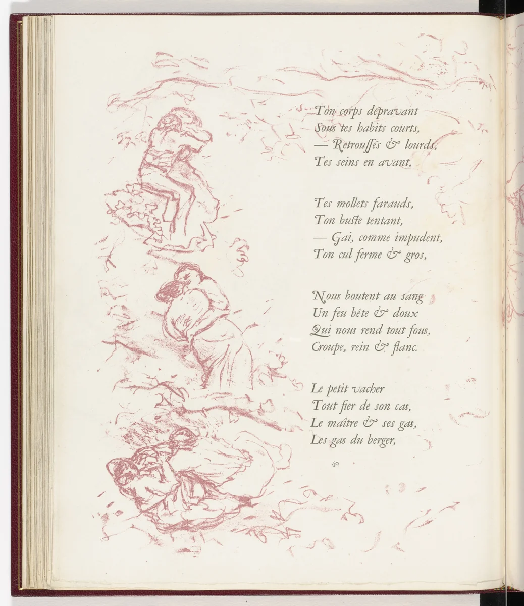 In-text plate (page 40) from Parallèlement (In Parallel) by Pierre Bonnard, illustrated book, 1900