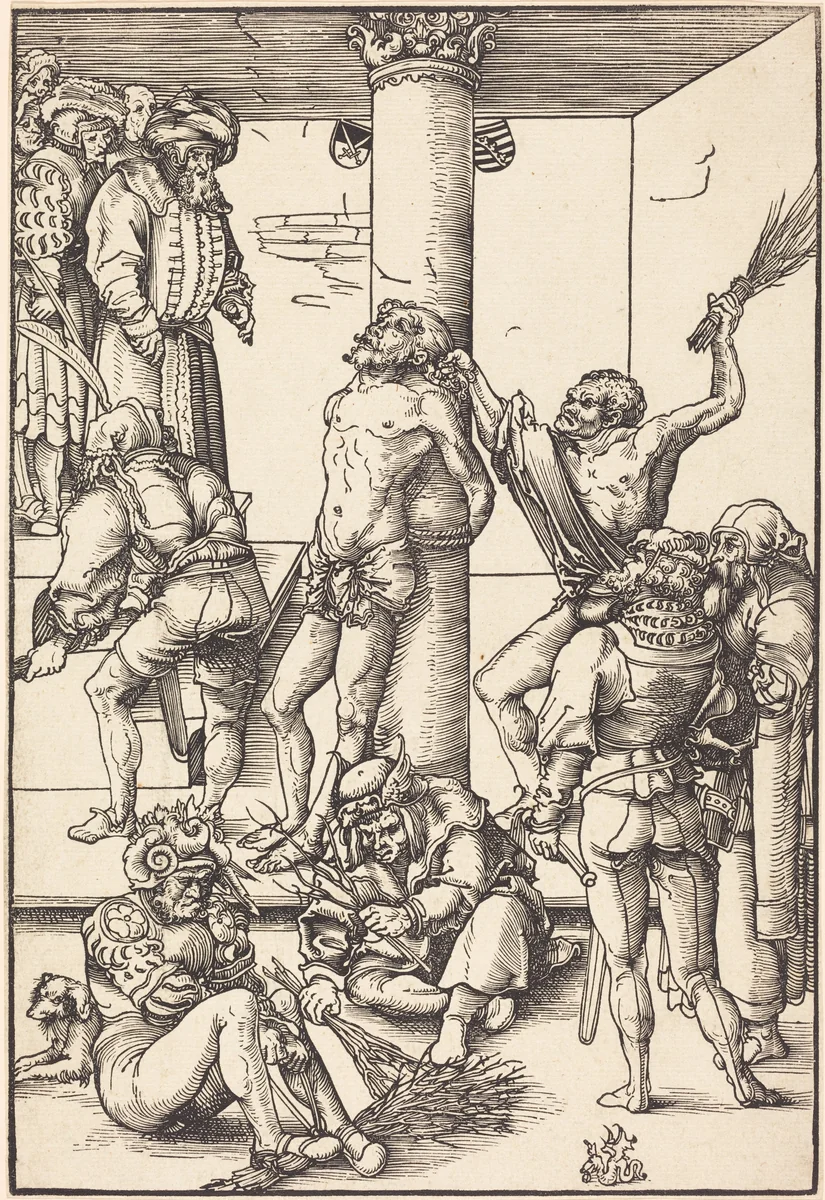 The Flagellation by Lucas Cranach, print, 1509