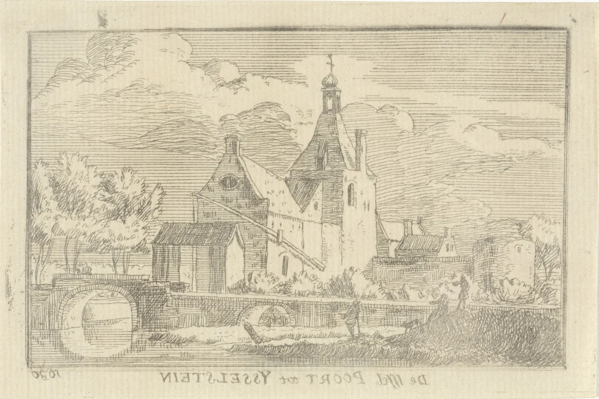 IJsselpoort bij IJsselstein by Jan Stolker, print, 1734-1785
