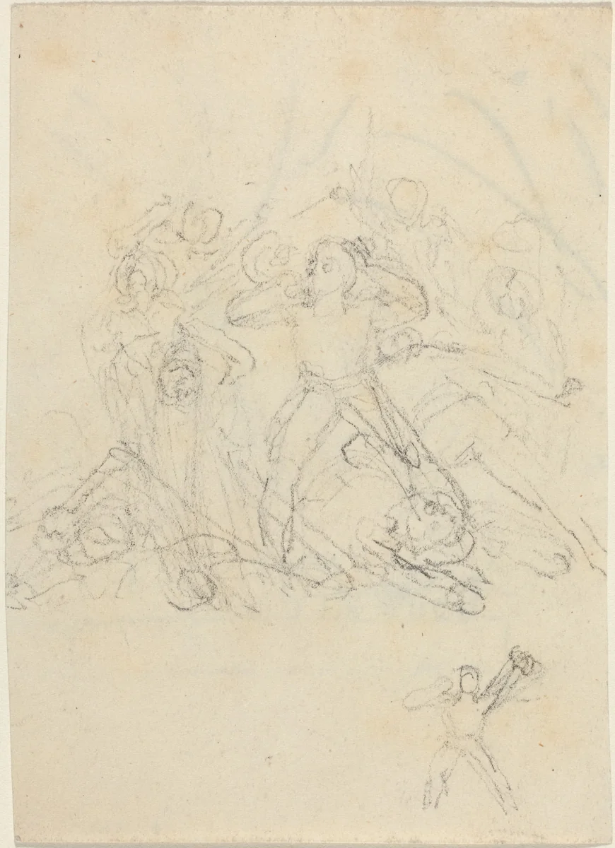 Battle Scene by John Flaxman, drawing, 1755-1826