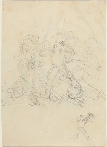 Battle Scene by John Flaxman, drawing, 1755-1826