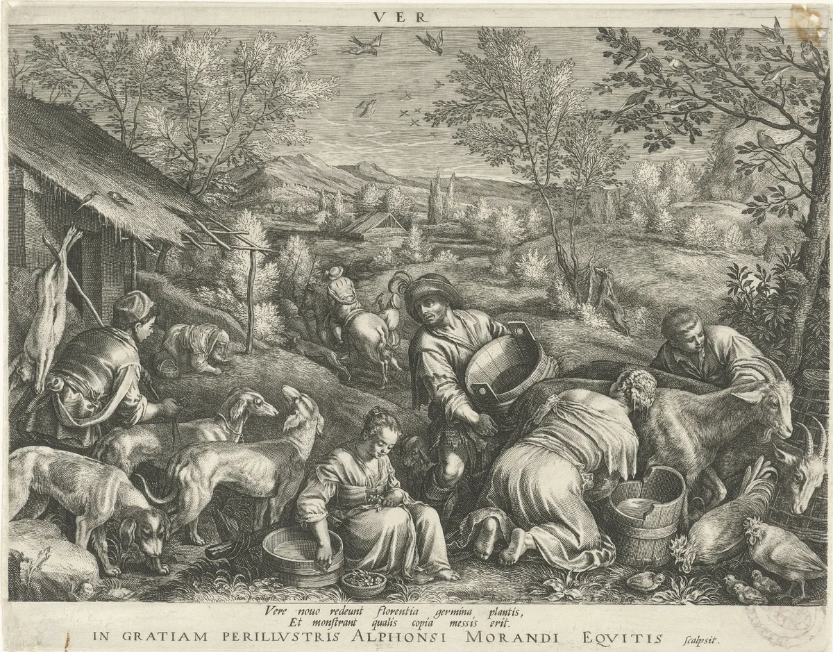 Lente by Unknown, print, 1587-1595