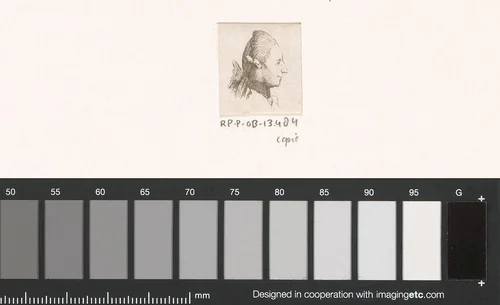 Hoofd van een man met pruik by anonymous, print, 1769