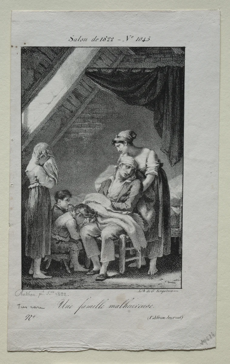 An Unfortunate Family by Pierre-Paul Prud'hon, print, 1822