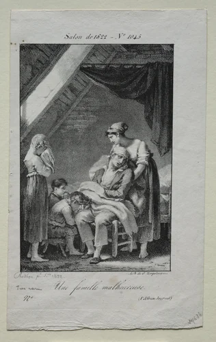 An Unfortunate Family by Pierre-Paul Prud'hon, print, 1822