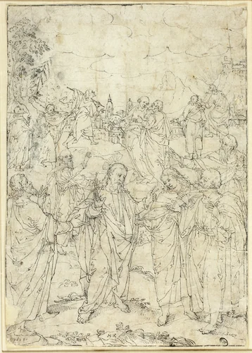 Christ and the Apostles by Johannn Mathias Kager, drawing, 1620-1630