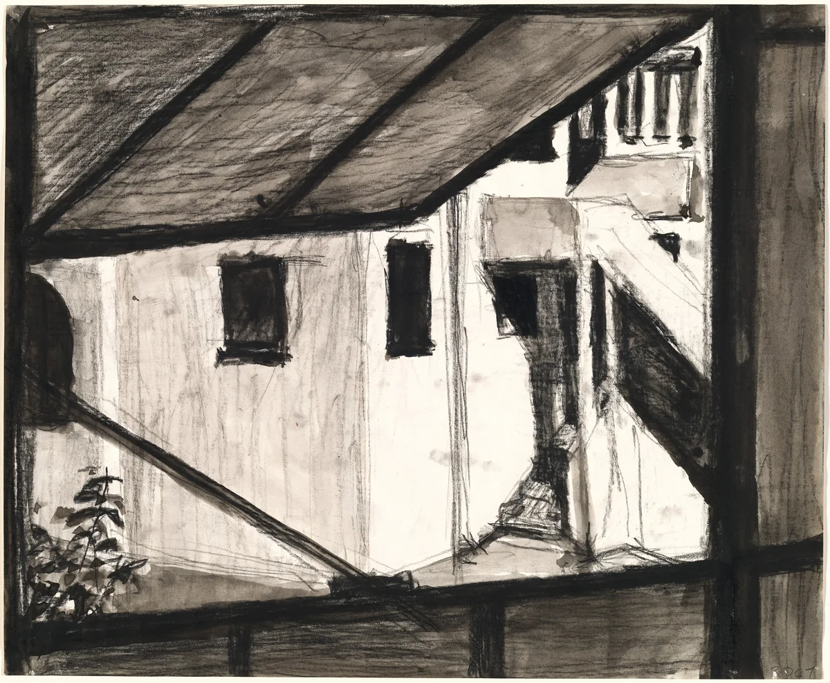 View from a Studio Window by Richard Diebenkorn, drawing, 1967