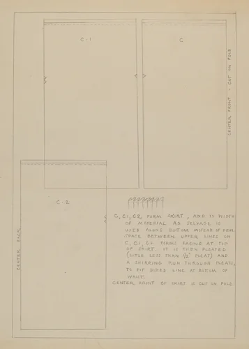 Descripiton of a Wedding Dress by Margaret Concha, index of american design, 1936