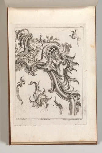 Various Designs for Rocaille Ornaments, Plate 2 from an Untitled Series of Rocaille Ornaments for Frames by Jacob Gottlieb Thelot, book, 1745-1755