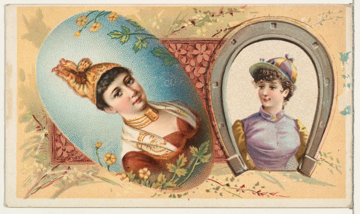 Horseshoe, from the Miniature Novelties series (N120) issued by Duke Sons & Co. to promote Honest Long Cut Tobacco by W. Duke, Sons & Co., print, 1891