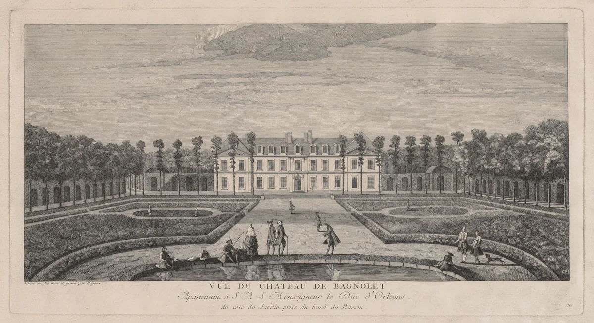Chateau of Bagnolet by Jacques Rigaud, print, 1700-1754