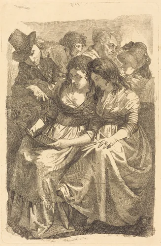 Schadow and His Family by Johann Gottfried Schadow, print, 1764-1850