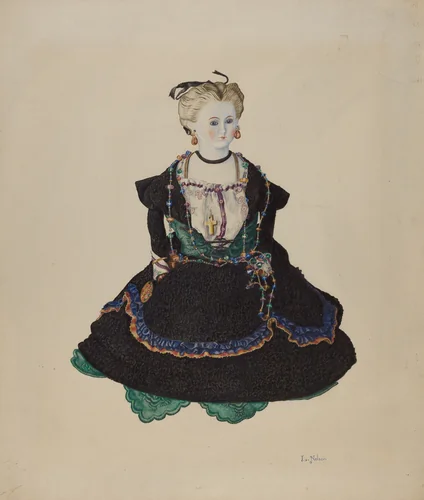 China Headed Doll by Lelah Nelson, index of american design, 1941