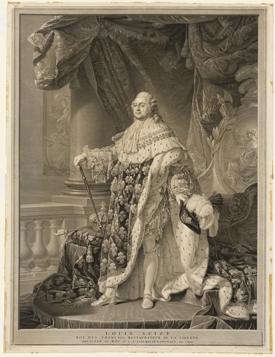 Louis XVI by Charles Clément Bervic, print, 1790