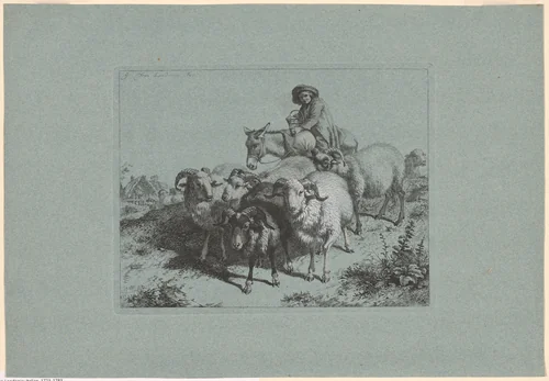 Plate 9, from The Set of 12 Pastorals Scenes by Francesco Londonio, print, 1762-1763