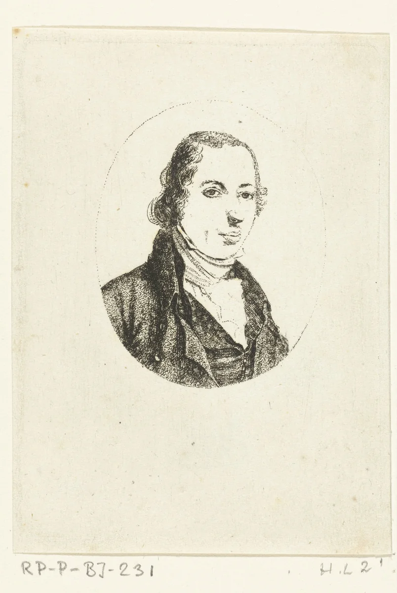 Portret van Hermanus van Brussel by Ernst Willem Jan Bagelaar, print, 1798-1815