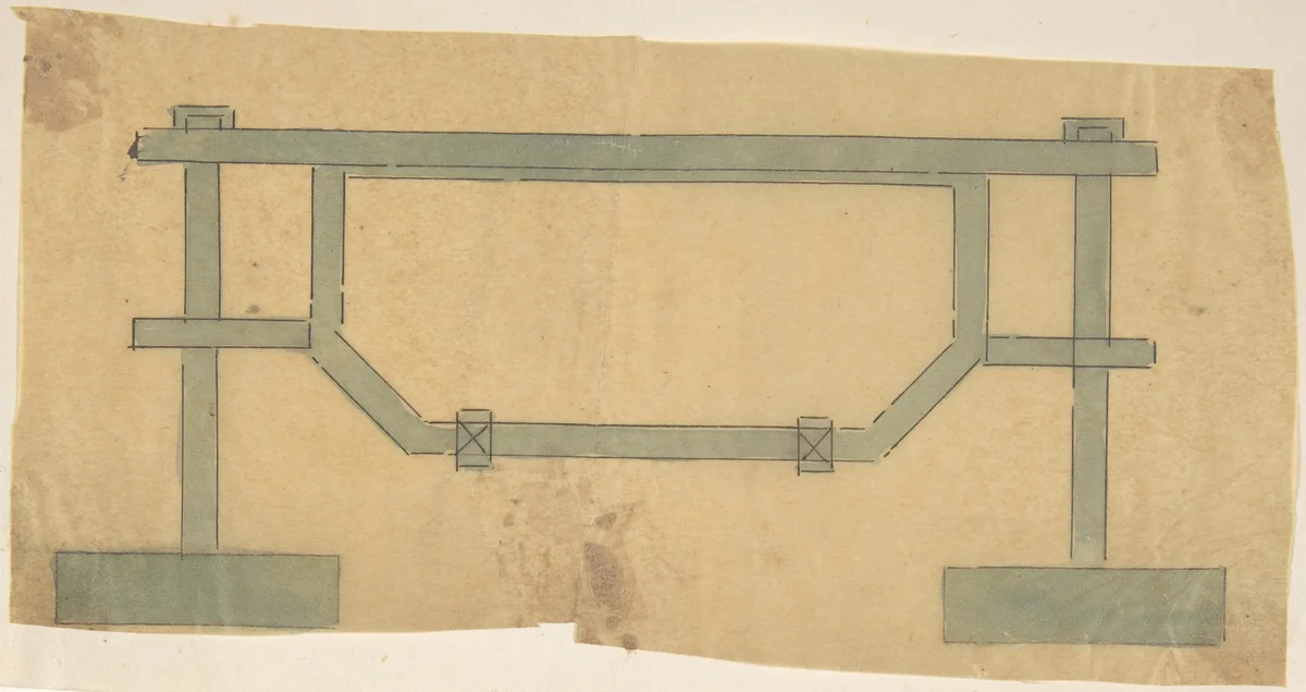 Plan for a Grate by anonymous, drawing, 1800-1900
