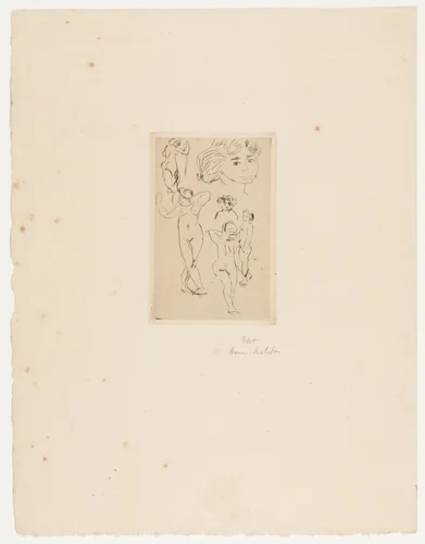 Four Nudes, Two Heads (Quatre nus, deux têtes) by Henri Matisse, print, 1900