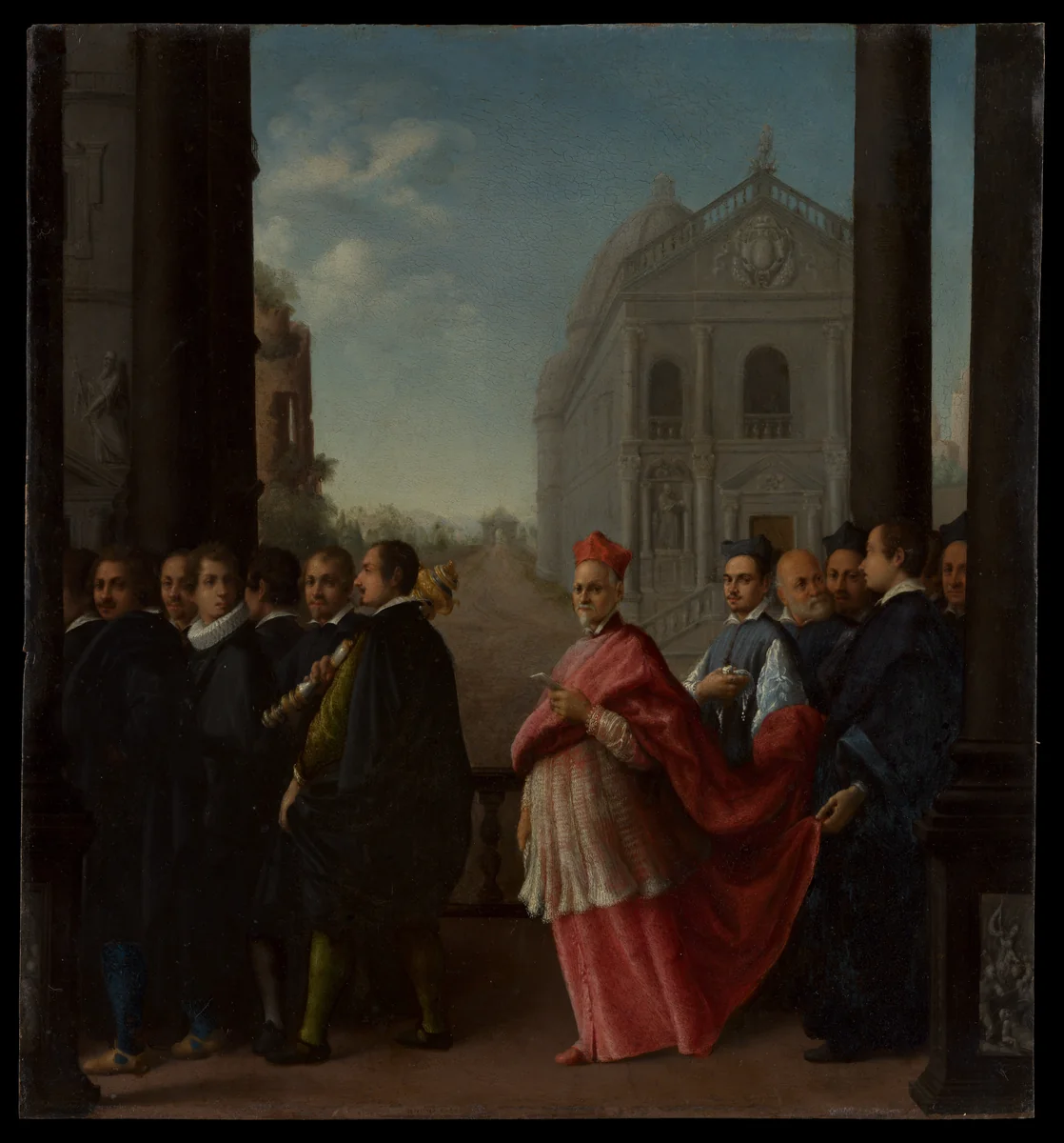 A Cardinal's Procession by Ottavio Leoni, painting, 1621