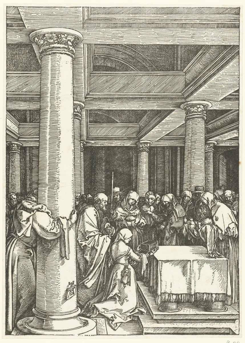 Presentatie van Christus in de tempel by Unknown, print, 1503-1507