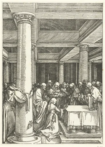 Presentatie van Christus in de tempel by Unknown, print, 1503-1507