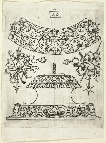 Plate 20, from XX Stuck zum (ornamental designs for goblets and beakers) by Master A.P. German, print, 1601
