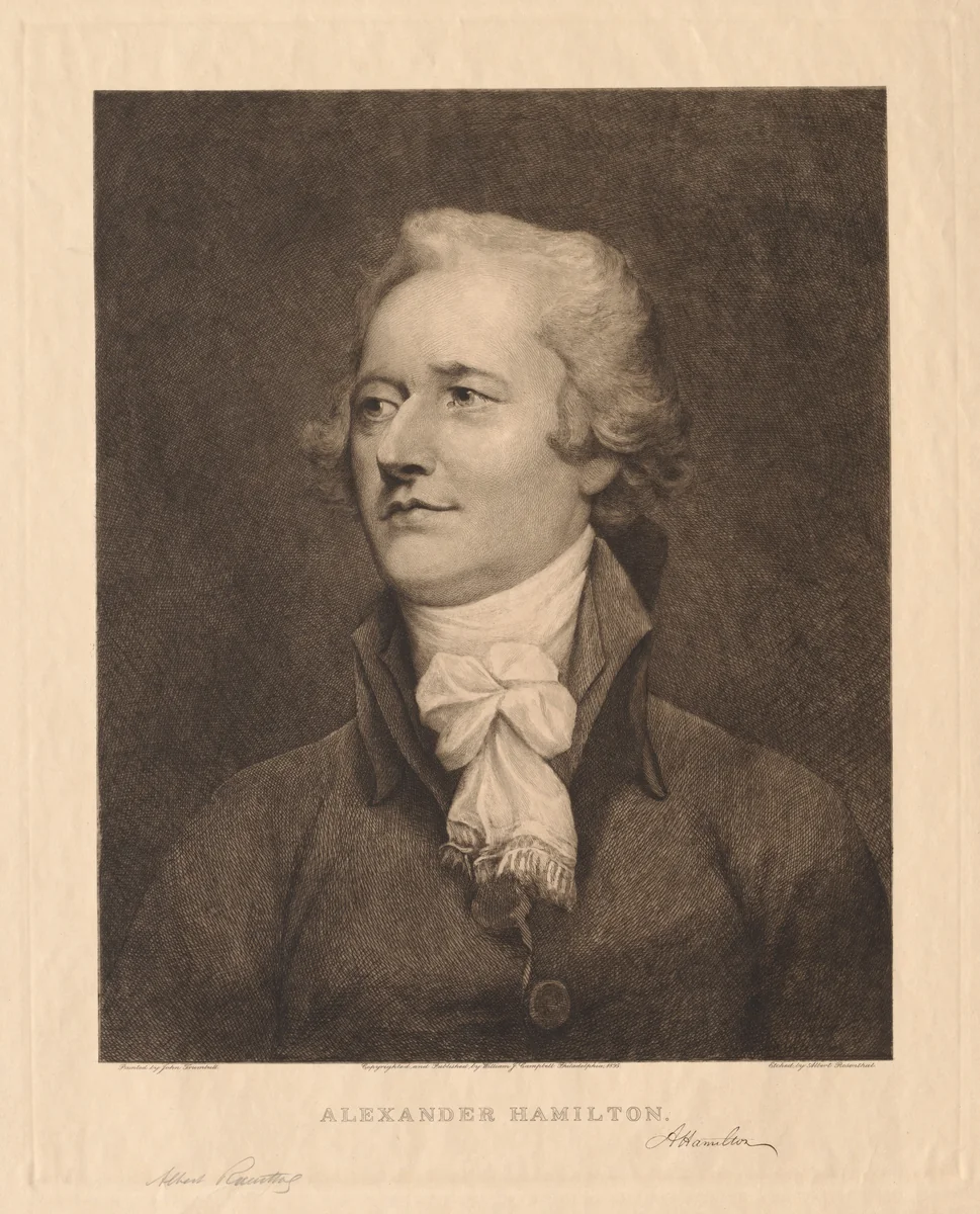 Alexander Hamilton by Albert Rosenthal, print, 1895