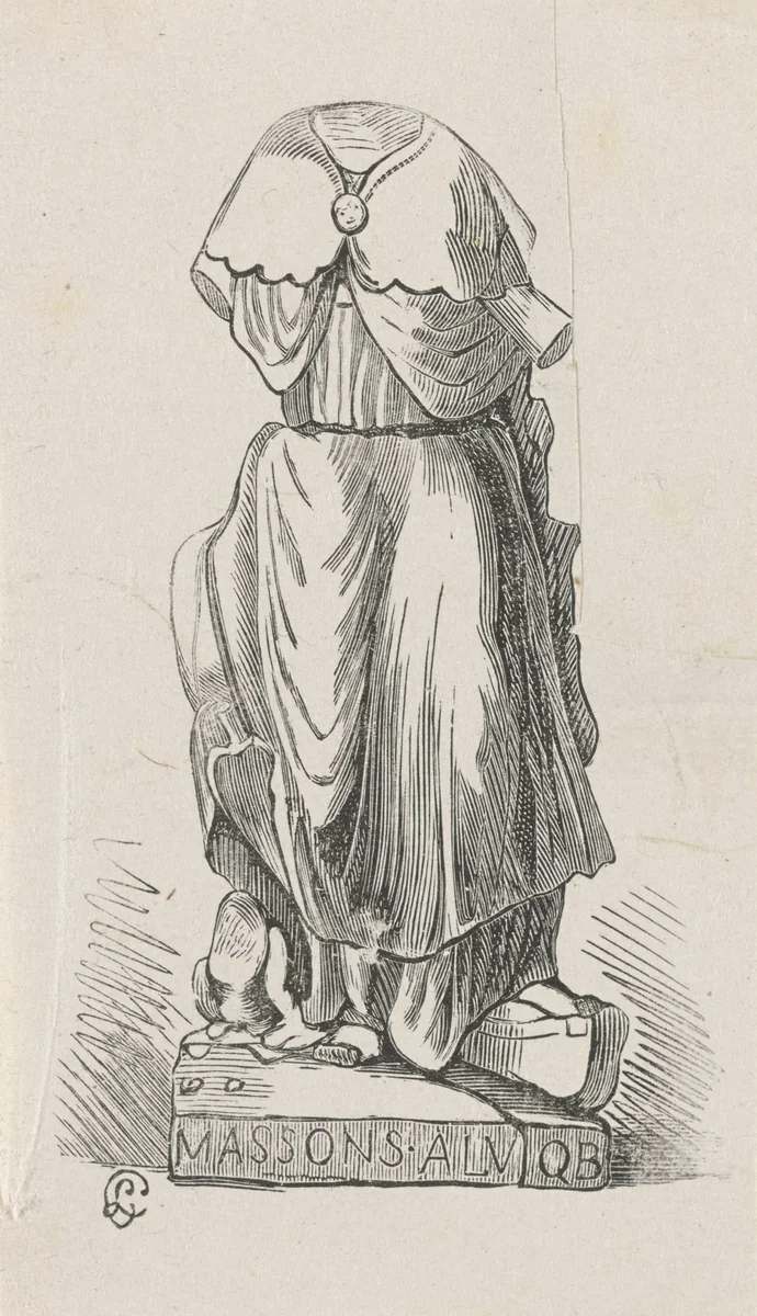 Standbeeld van een figuur zonder hoofd by Isaac Weissenbruch, print, 1836-1912