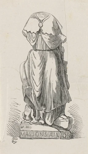 Standbeeld van een figuur zonder hoofd by Isaac Weissenbruch, print, 1836-1912