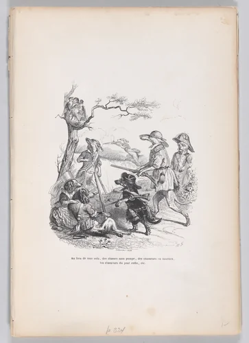 Instead of all this..., from "Scenes from the Private and Public Life of Animals" by J. J. Grandville, print, 1832-1852