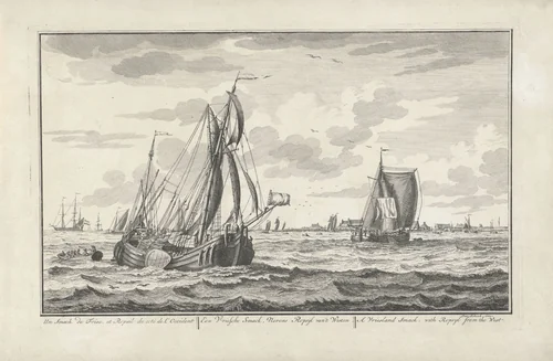 Smak op het water by Adolf van der Laan, print, 1728-1761