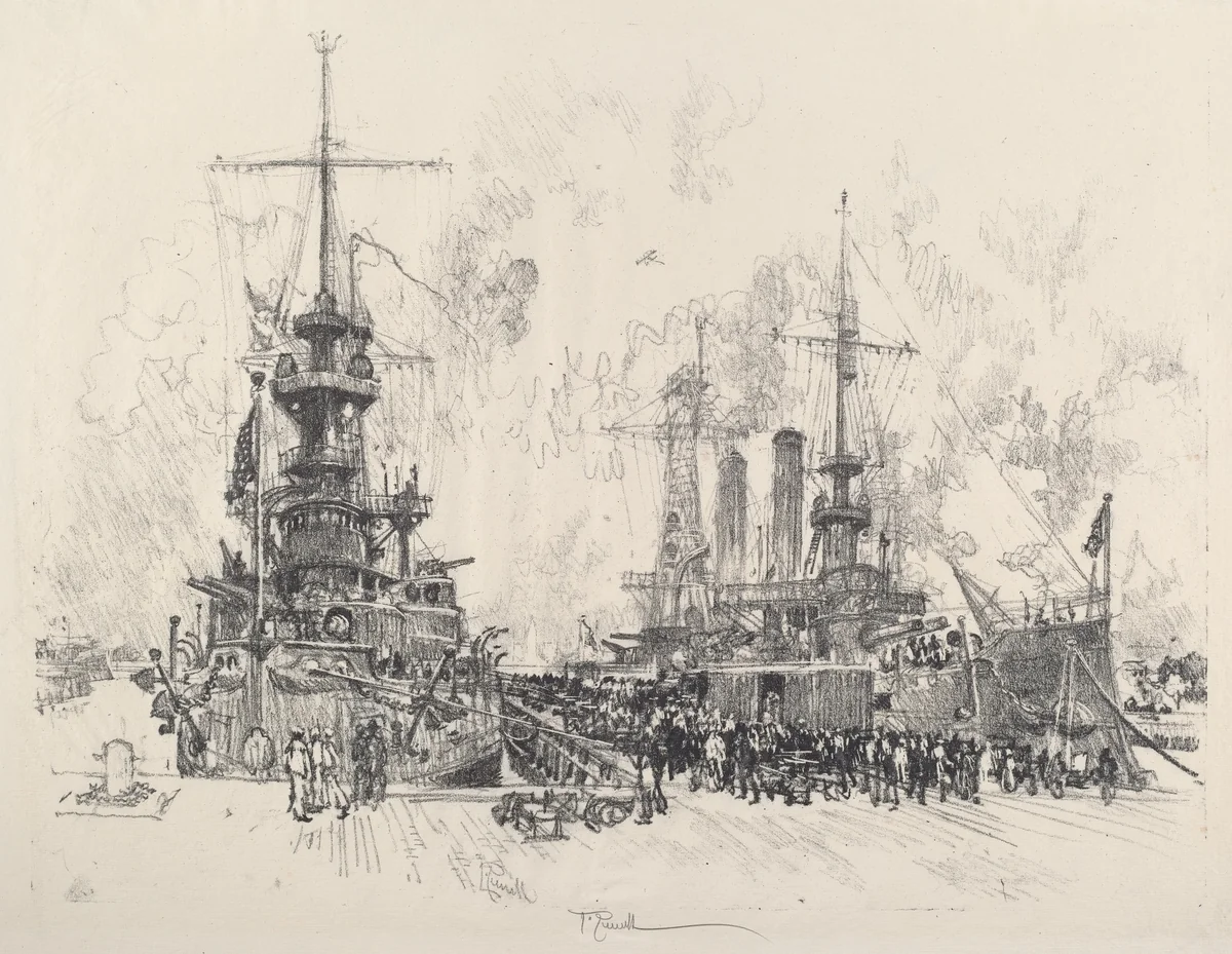 Ready for Service Again by Joseph Pennell, print, 1917