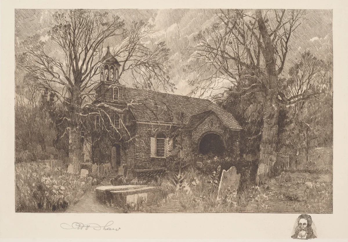 Old Swede's Church by Robert Shaw, print, 1904