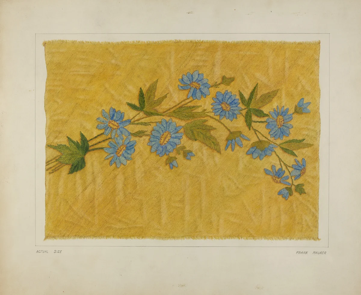 Crewel embroidery by Frank Maurer, index of american design, 1935-1942