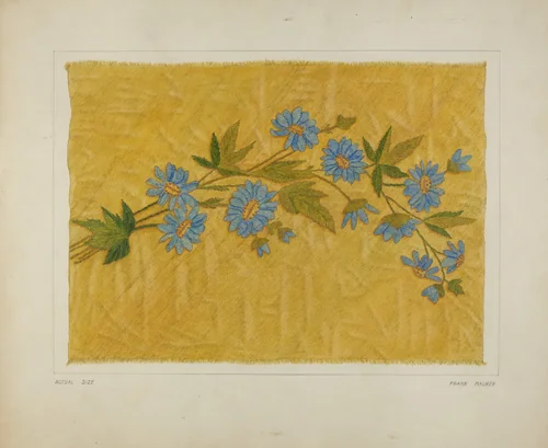 Crewel embroidery by Frank Maurer, index of american design, 1935-1942