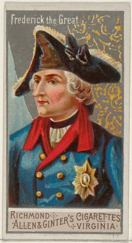 Frederick the Great, from the Great Generals series (N15) for Allen & Ginter Cigarettes Brands by Allen & Ginter, print, 1888