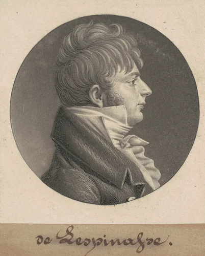 de Lespinasse by Charles B. J. Févret de Saint-Mémin, print, 1803