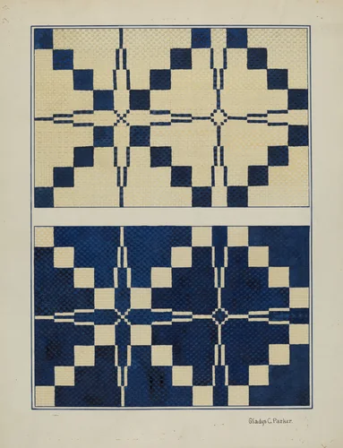 Woven Bedspread by Gladys C. Parker, index of american design, 1936